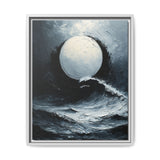 Monochrome Yin-Yang Swirl - High Contrast Abstract Art Print