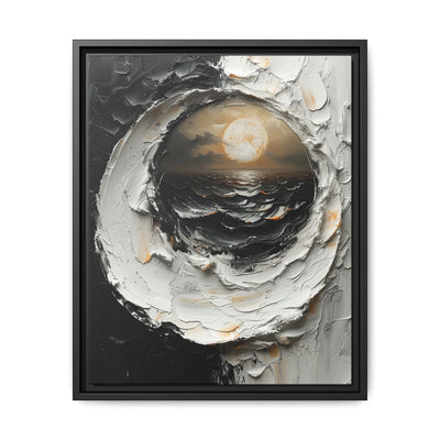 Monochrome Yin-Yang Swirl - High-Contrast Abstract Fine Art Print