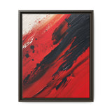 Chaotic Fusion: Vivid Red & Black Abstract Art - 8K Premium Print
