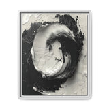 Yin-Yang Swirl Abstract Art - High Contrast Oil Painting Print