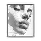 Japandi-Inspired One-Line Art Portrait - Monochrome Ink on Paper