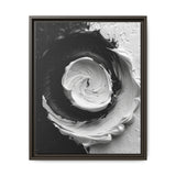 Monochrome Yin-Yang Impasto Swirl Art Print - Museum Quality