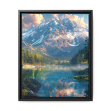 Golden Hour Majesty: Serene Lake & Mountain Landscape Print