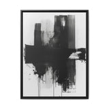Abstract Dynamism: Bold Black Brushstrokes Fine Art Print
