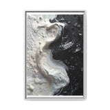 Dynamic Yin-Yang Impasto Swirl - High Contrast Art Print