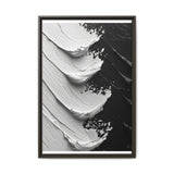 Abstract Swirls Art - Black & White Brushwork Print on Museum Paper
