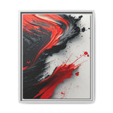 Abstract Chaos - Vivid Red and Black Brushstroke Art Print
