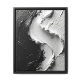 Monochrome Yin-Yang Impasto Swirl - Fine Art Modern Print