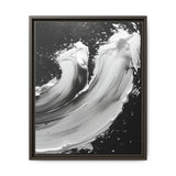 Monochrome Elegance: Abstract Brushwork Art Print