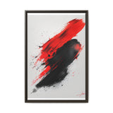 Abstract Energy: Vivid Red & Black Chaos - High-Definition Art Print