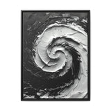 Monochromatic Elegance: Abstract Brushwork Art Print