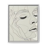 Japandi Minimalist One-Line Art Portrait - Monochrome Ink on Paper