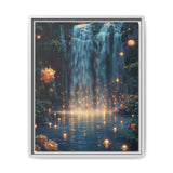 Twilight Galaxy Waterfall - Bioluminescent Fantasy Art Print