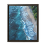 Golden Hour Tropical Beach - Vibrant Anime Aerial Art Print
