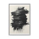 Dynamic Contrast: Bold Abstract Brush Strokes Fine Art Print