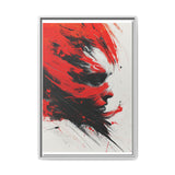 Abstract Energy - Vivid Red & Black Chaos Ink Art Print
