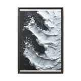 Monochrome Yin-Yang Swirl - Abstract Impasto Art Print