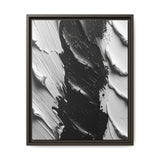 Abstract Swirls Art Print - Black & White Brushstroke Canvas