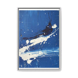 Abstract Splendor: Pollock-Inspired Blue & White Art Print