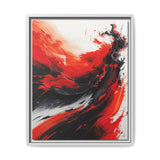 Abstract Energy: Vivid Red & Black Brushstroke Art Print, 8K