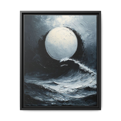 Monochrome Yin-Yang Swirl - High Contrast Abstract Art Print