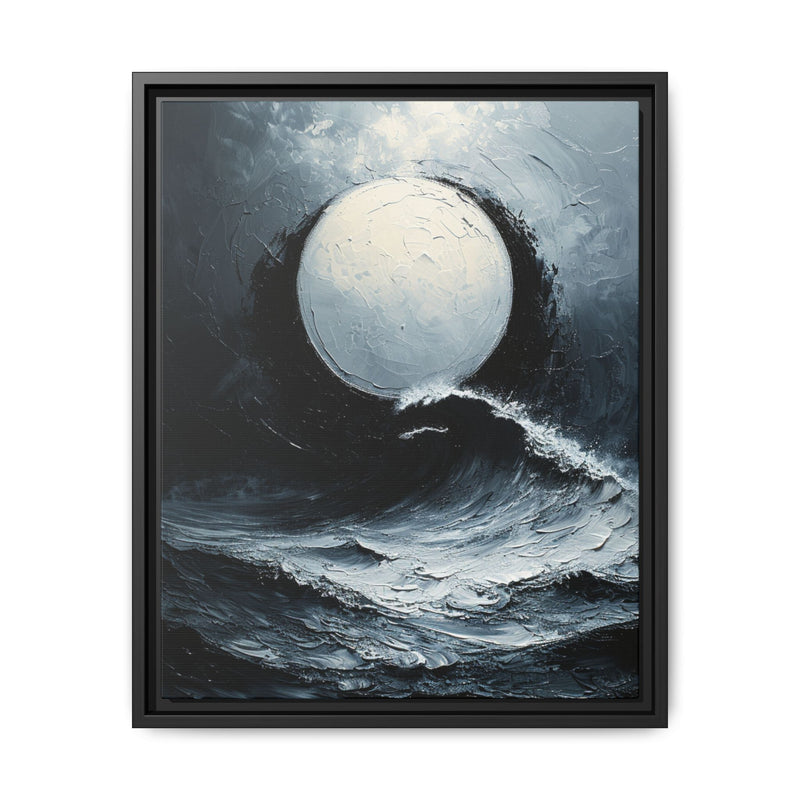 Monochrome Yin-Yang Swirl - High Contrast Abstract Art Print
