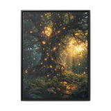 Enchanted Forest Majesty: Vibrant Mushroom & Butterfly Art Print