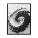 Monochrome Elegance: Abstract Brushwork Art Print