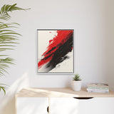 Abstract Red & Black Dynamic Motion - Modern Ink Art Print 8K