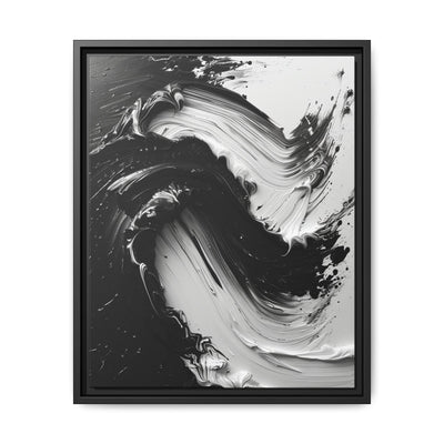 Abstract Swirls in Monochrome - High-Def Artistic Brushwork Print