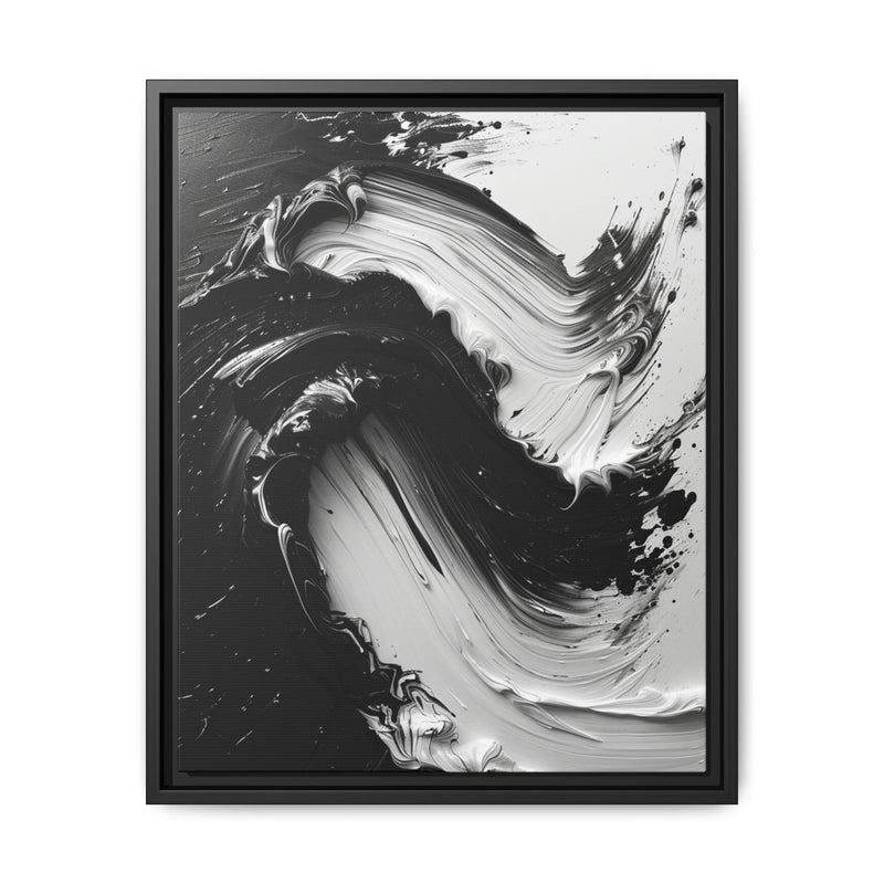 Abstract Swirls in Monochrome - High-Def Artistic Brushwork Print