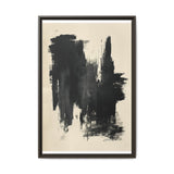 Abstract Black & White Brush Stroke Dynamic Art Print