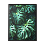 Monstera Elegance: Serene Floating Leaves Art Print