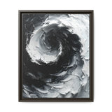 Monochrome Yin-Yang Abstract - High-Contrast Impasto Art Print