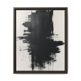 Abstract Energy: Bold Black & White Brushstroke Fine Art Print