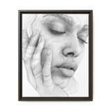 Japandi-Inspired Minimalist Line Art Portrait on Fine Art Paper
