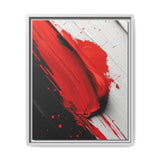 Abstract Energy - Red & Black Chaos Ink Art Print, 8K Detail