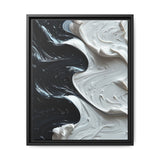 Abstract Swirls - Black & White High-Contrast Art Print