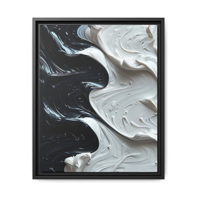 Abstract Swirls - Black & White High-Contrast Art Print