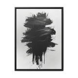 Dynamic Abstract Brush Strokes - Premium Black & White Art Print