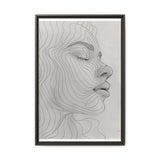 Japandi Minimalist One-Line Art Portrait - Monochrome Ink Print