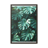 Serene Monstera Delicacy - Overhead Leaves Art Print