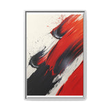 Abstract Red and Black Chaos - Vivid Modern Art Print 8K