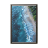 Golden Hour Tropical Beach - Vibrant Anime Aerial Art Print