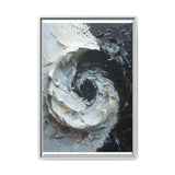 Yin-Yang Harmony - Dramatic Monochrome Abstract Art Print