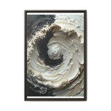 Yin-Yang Harmony: Abstract Impasto Swirl Fine Art Print