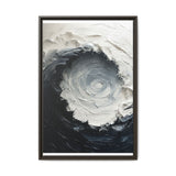 Yin-Yang Essence: Monochrome Abstract Impasto Art Print