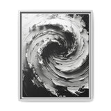Abstract Swirls in Monochrome - Premium Brush Stroke Canvas Art