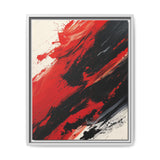 Vivid Red & Black Abstract Chaos - High-Detail Art Print 8K