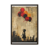 Urban Whimsy: Child & Balloons Banksy-Inspired Fine Art Print